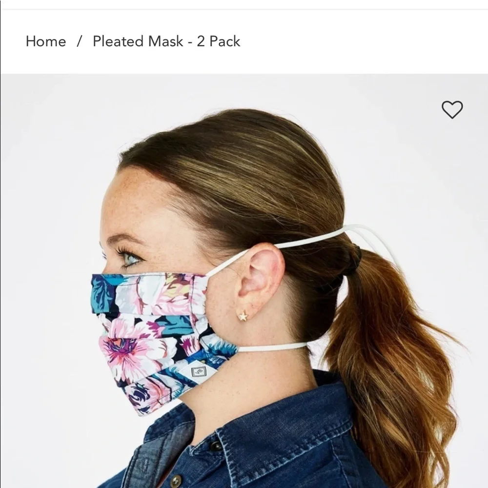 Vera‎ Bradley Pleated Mask 2 Pack Signature Cotton